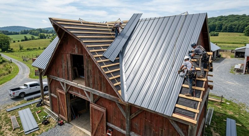 Barn Roof Installation in Newport, RI