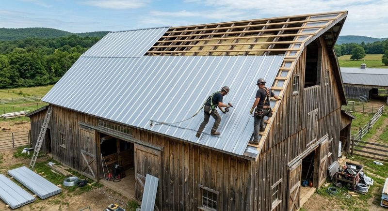Barn Roof Installation in Newport, RI