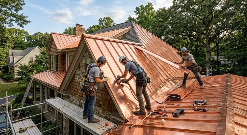 Copper Roof Installation in Newport, RI