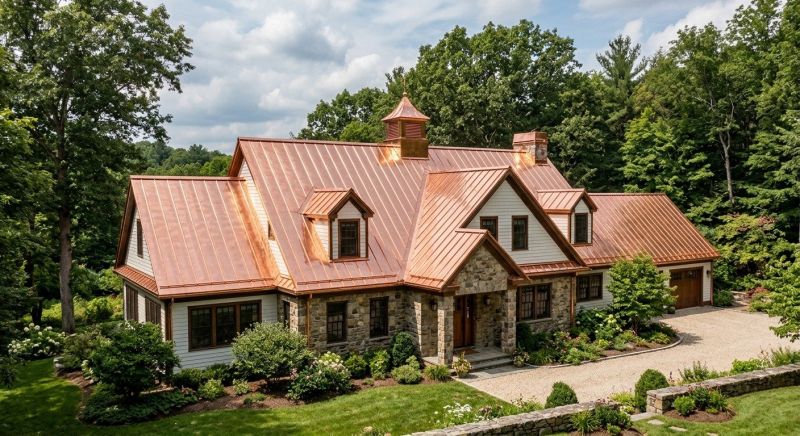 Copper Roof Replacement in Newport, RI