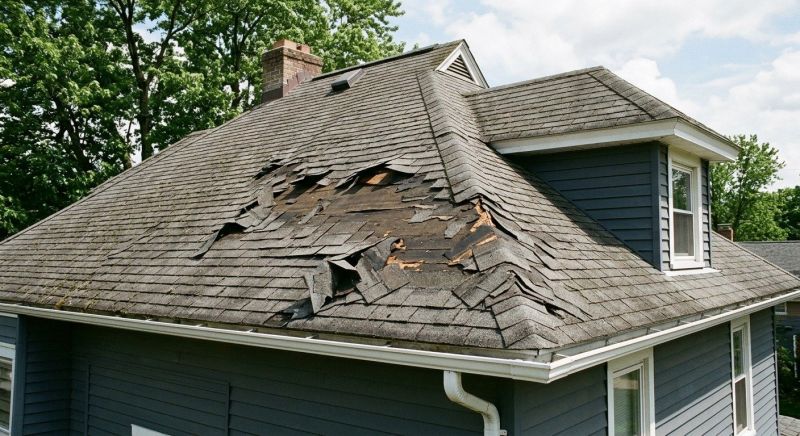 Damaged Roof Replacement in Bristol, RI