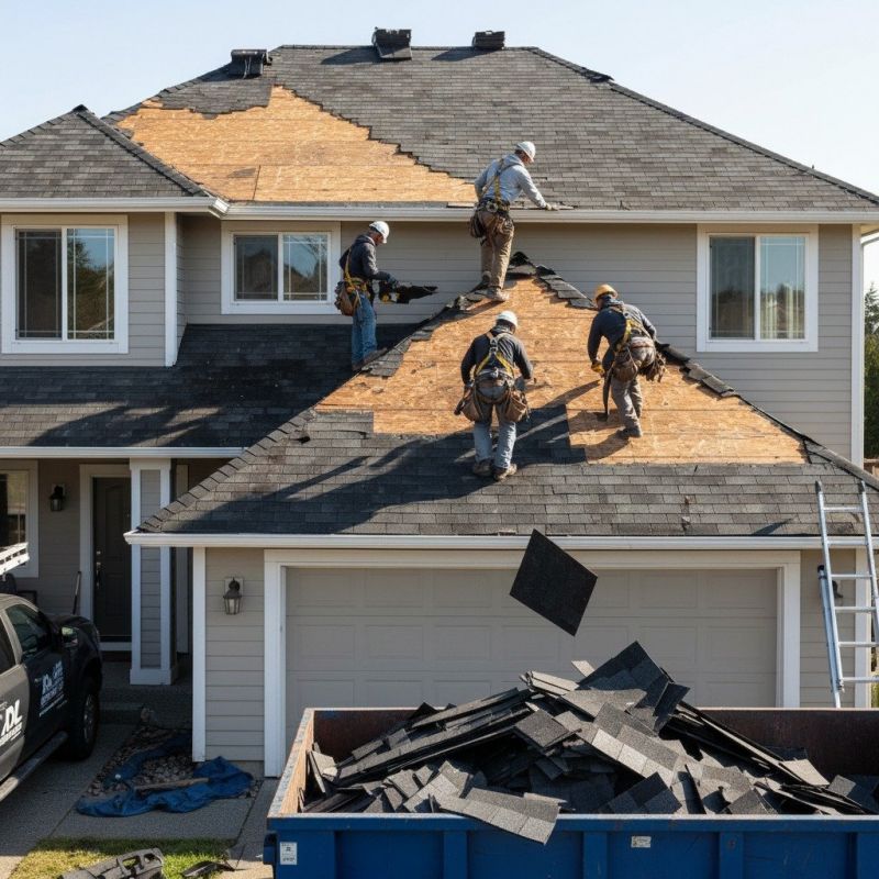 Damaged Roof Replacement in Fall River, MA