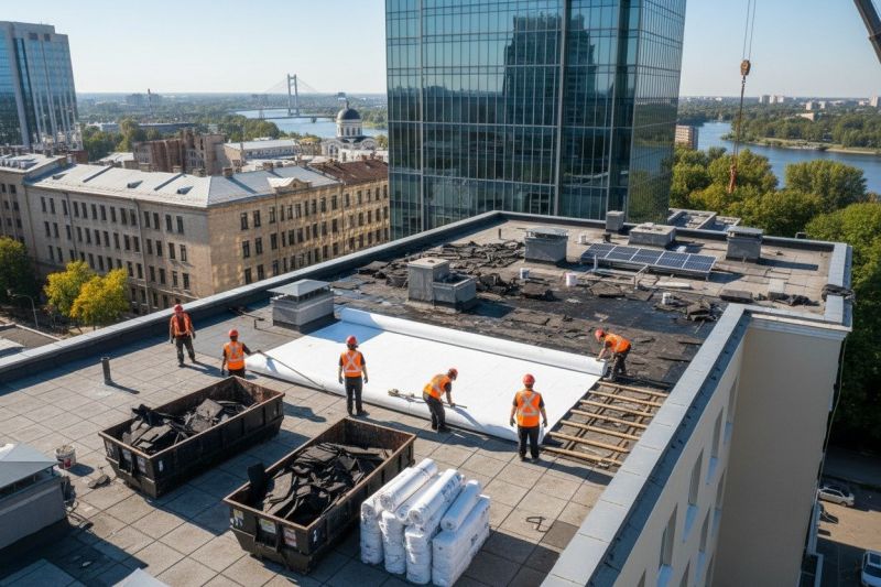 Flat Roof Replacement in Bristol County, RI