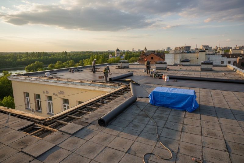 Single Ply Roof Replacement in Fall River, MA