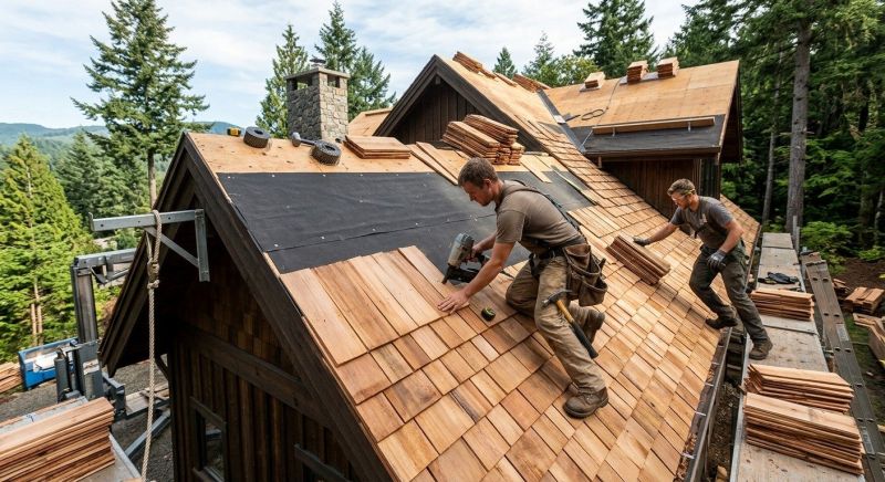 Wood Roofing Installation in Hope Valley, RI