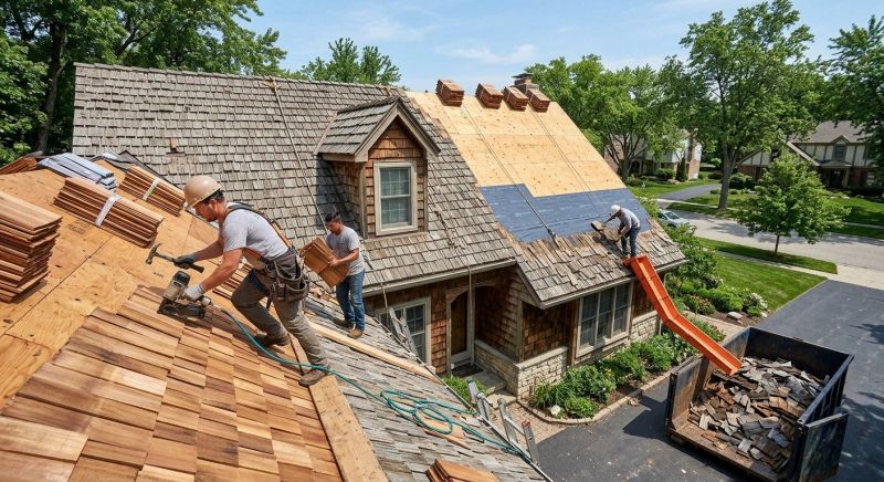Wood Shake Roof Replacement in Coventry, RI