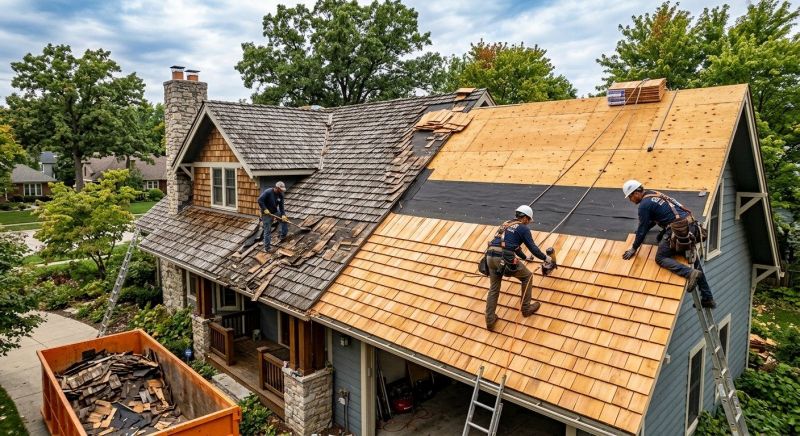 Wood Shake Roof Replacement in Newport, RI